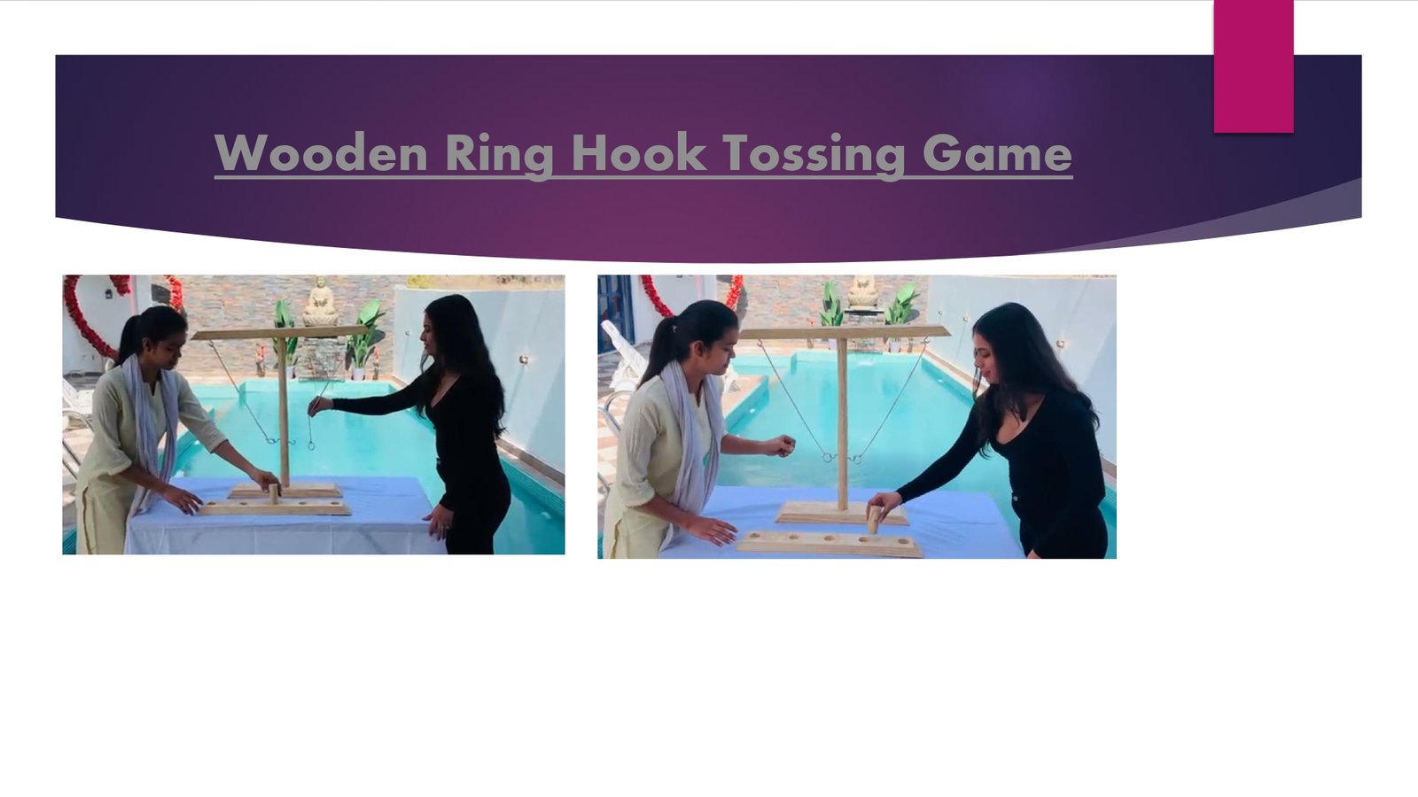 Wooden Ring Hook Tossing Game - wooden carnival game rental India - Ahmedabad Event Management